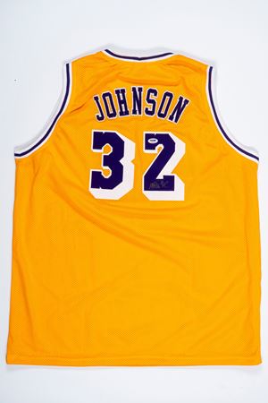 Magic Johnson – Signed Jersey – Los Angeles Lakers – PSA/DNA Cert.