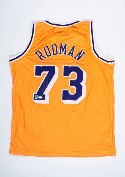 Dennis Rodman – Maglia Autografata – Los Angeles Lakers – Cert. Jsa e Fiterman Sports