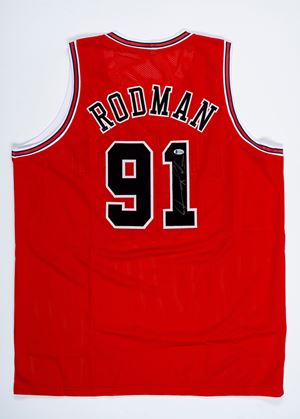 Dennis Rodman – Maglia autografata – Chicago Bulls – Cert. Beckett