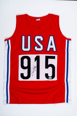 Carl Lewis – Maglia autografata – Nazionale Usa – Cert. Beckett