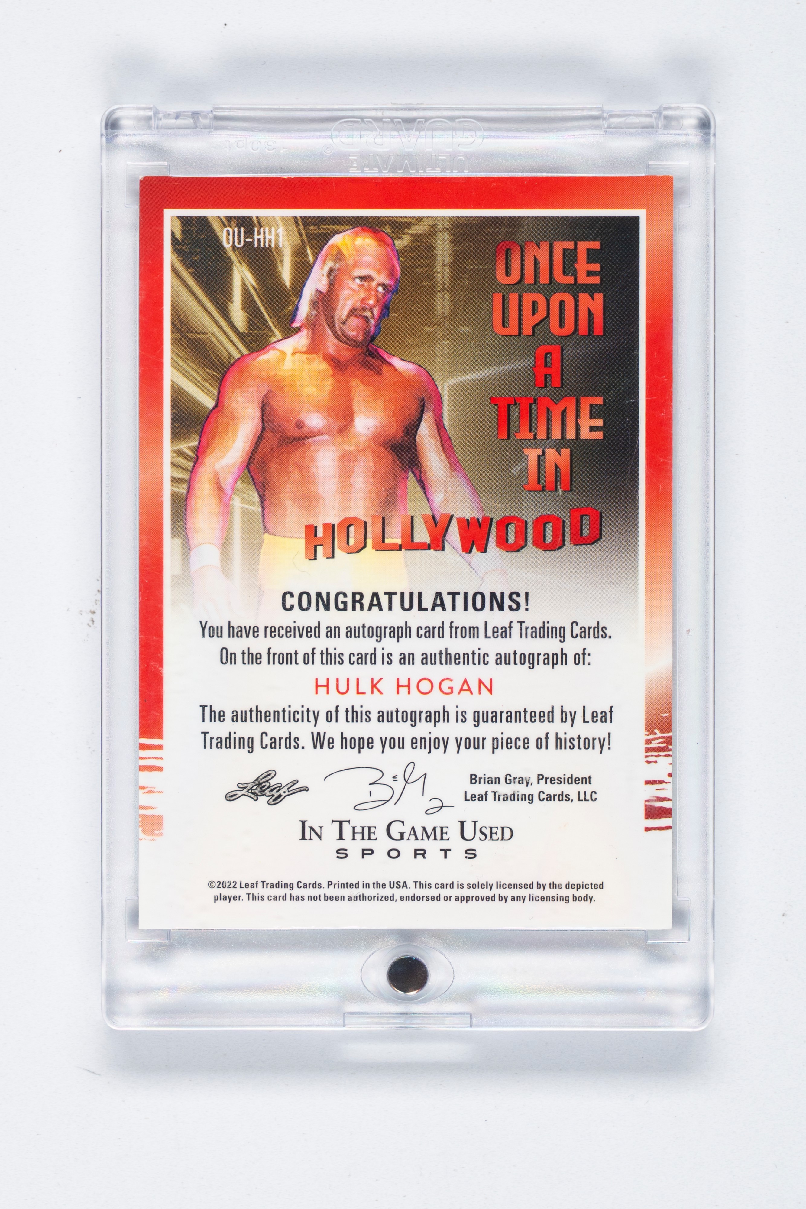 Hulk Hogan - Card Autografata - Leaf "once Upon a Time" – Tiratura di 25
