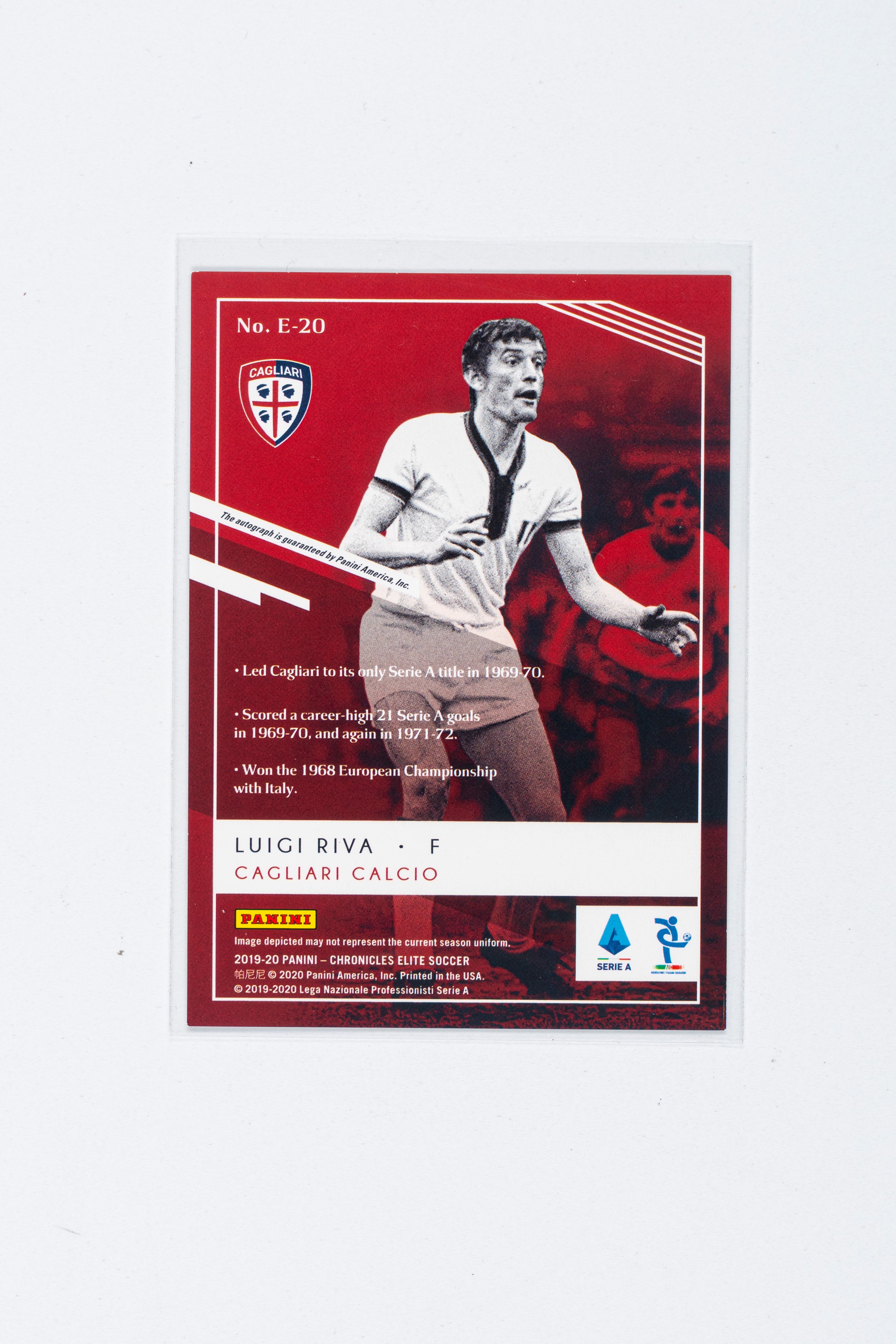 Gigi Riva – Card Autografata – Panini Chronicles Elite – Cagliari