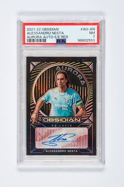 Alessandro Nesta - Lazio – Card Panini Obsidian Prizm Refractor #/25 – Cert. Psa