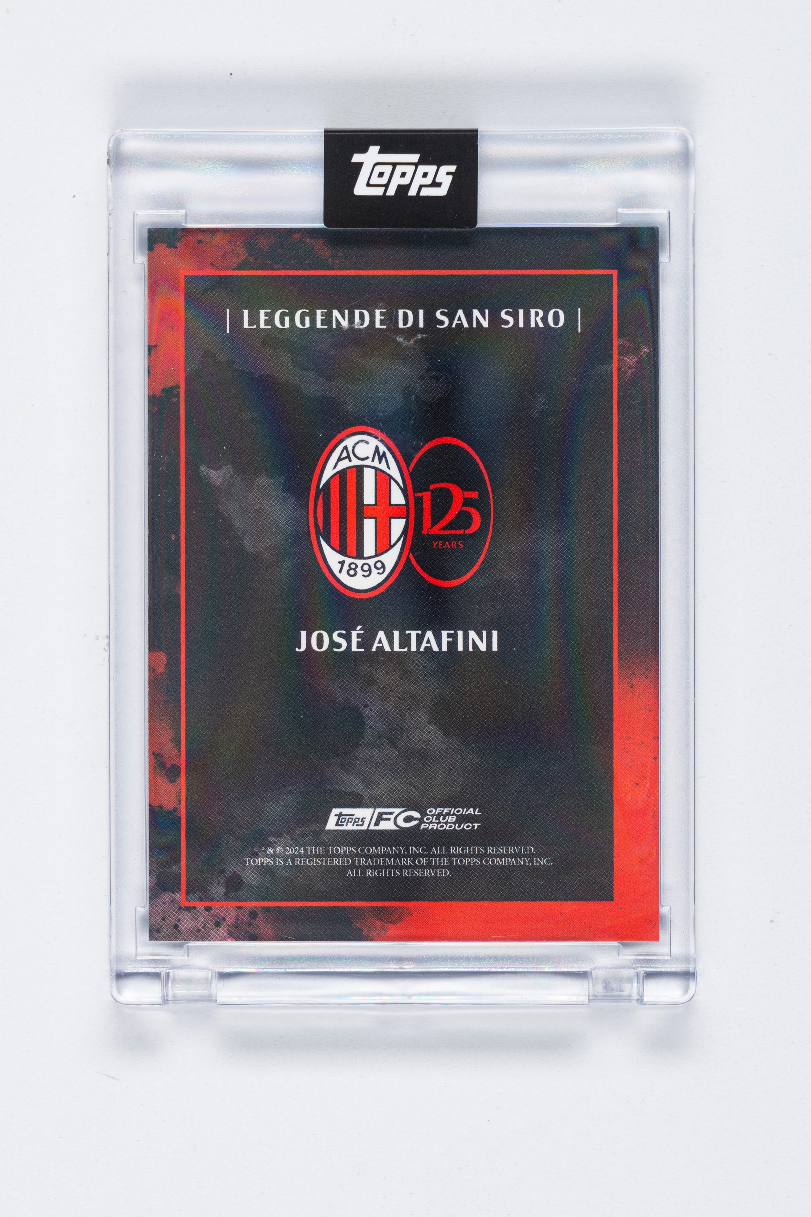 José Altafini – Card Autografata – Topps - Milan 125° Anniversario