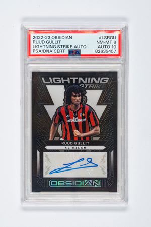 Ruud Gullit – Signed Card – AC Milan – Panini – Numbered out of 199 – PSA