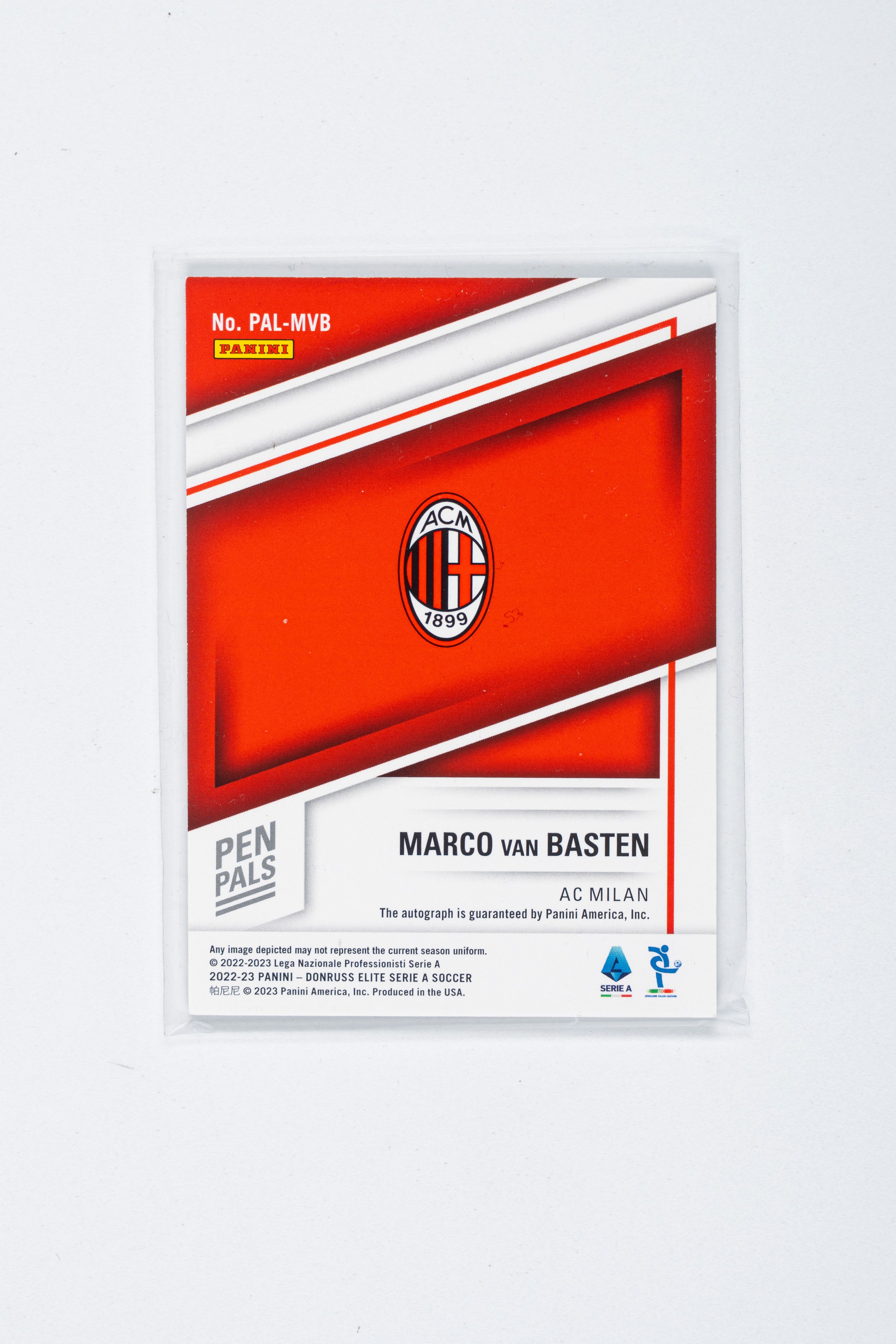 Marco Van Basten - Card Autografata – Milan - Panini Pen Pals 22/23 – Numerata su 89