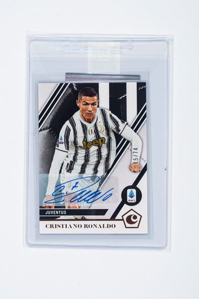 Cristiano Ronaldo - Card Autografata – Juventus - Panini Chronicles 2020/2021 – Numerata su 74