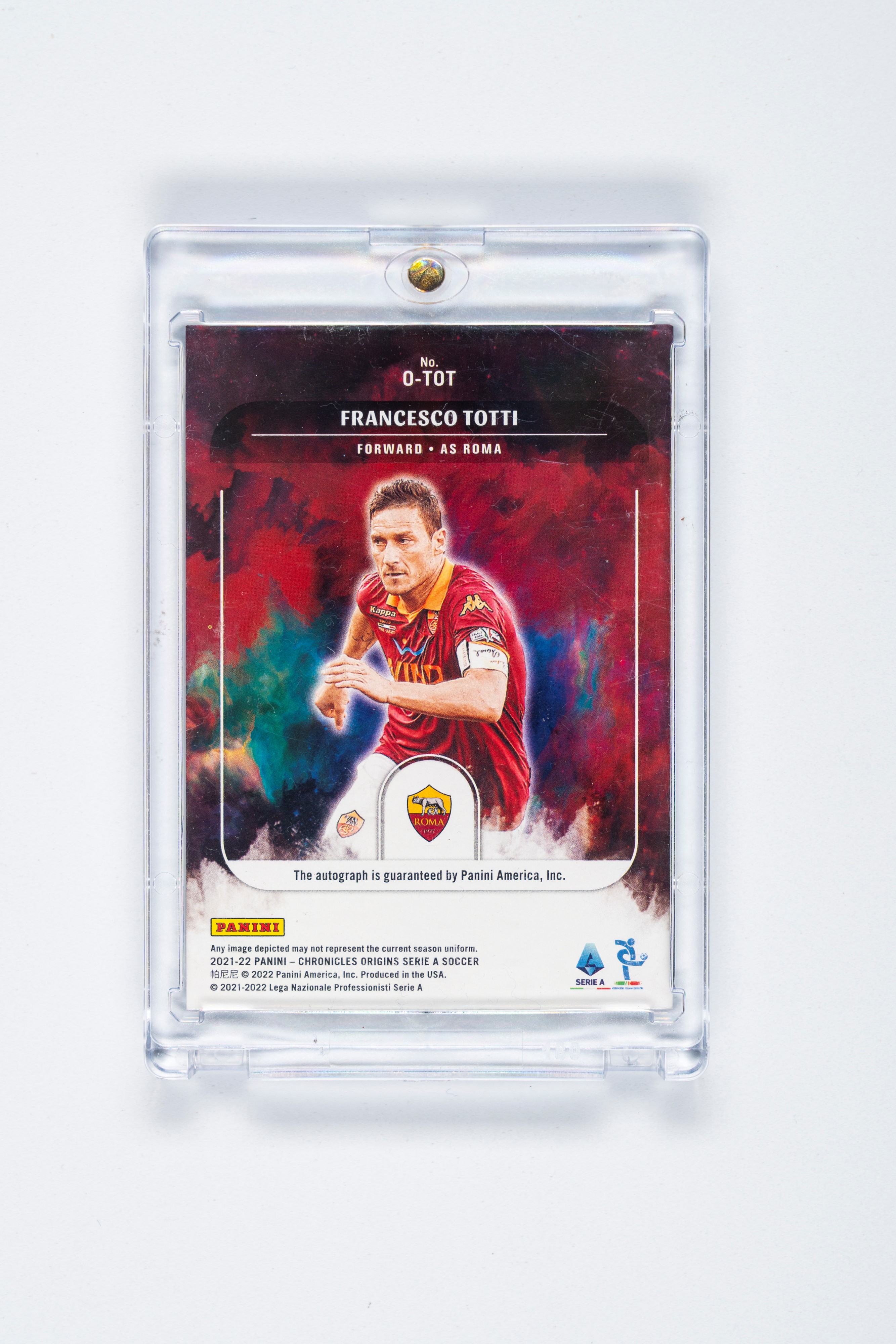 Francesco Totti - Card Autografata – Roma - Panini Chronicles 2021/2022 – Numerata su 89