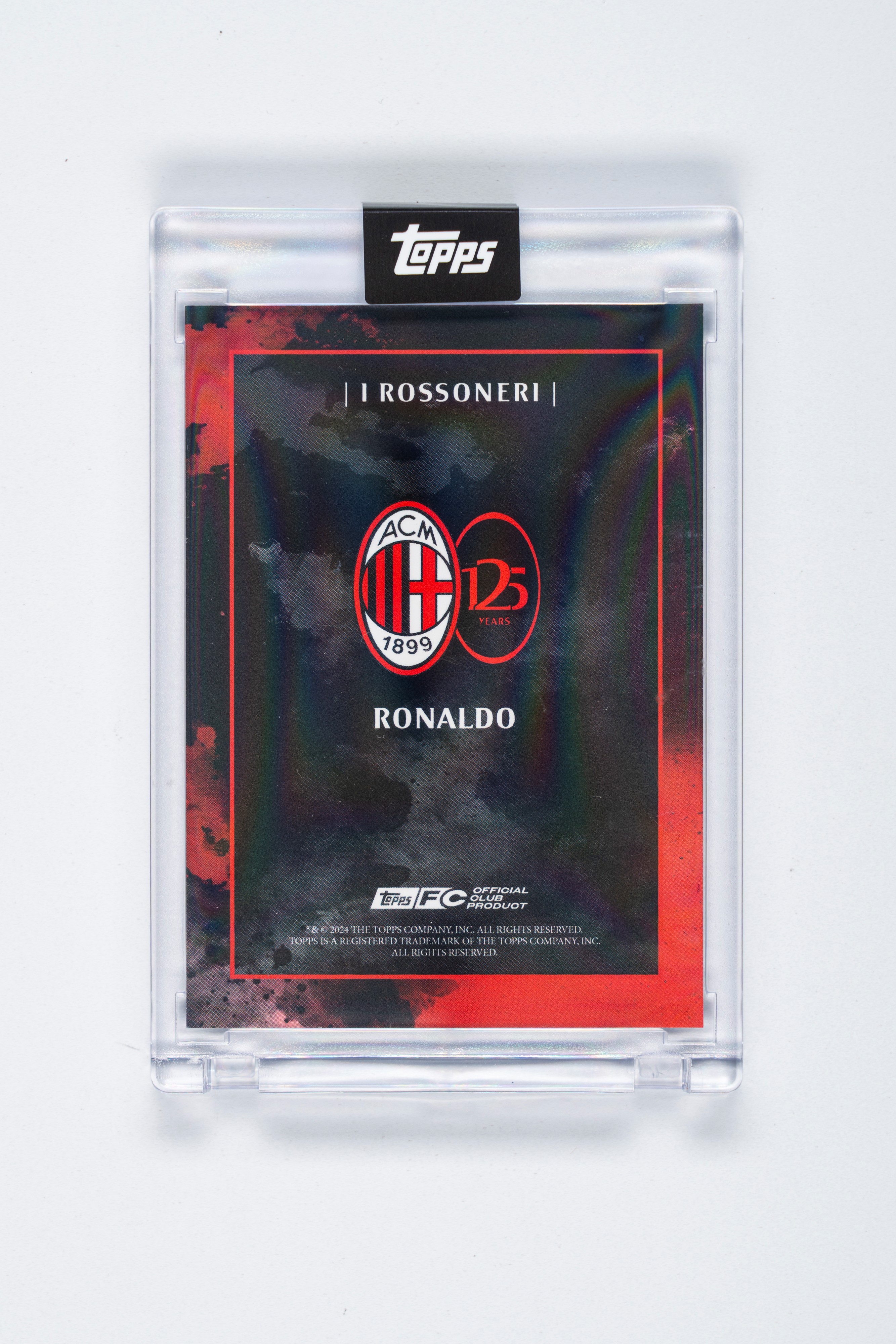 Ronaldo Nazario – Card Autografata - 2025 Topps Ac Milan 125th Year Anniversary – Numerata su 49