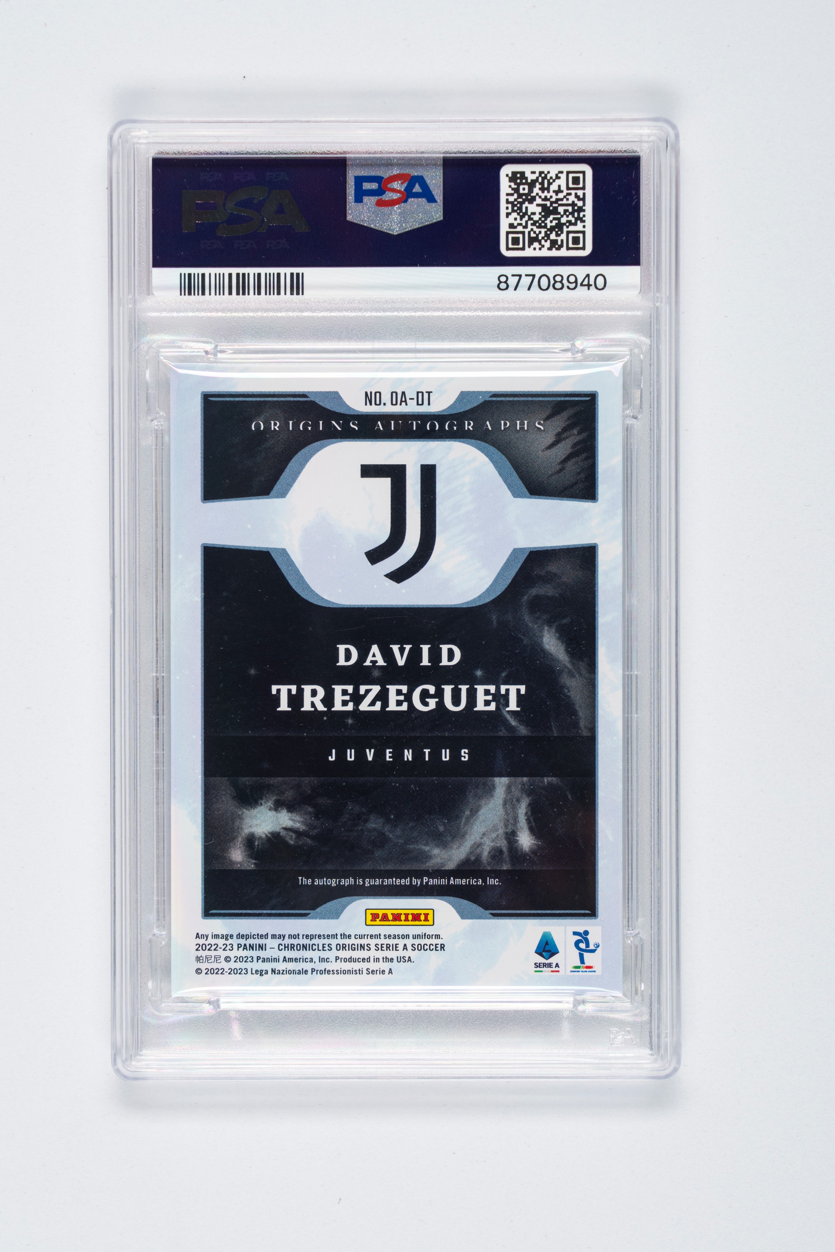 David Trezeguet - Card Autografata – Juventus - Panini Origins 2022/23 – Numerata su 99 – Cert. P...