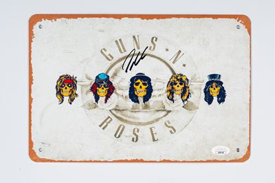 Steve Adler – Guns N' Roses - Placca in Metallo Autografata - 21,5x 30 CM (8”x12” Inch) - Cert. J...