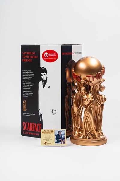 Al Pacino - Statua 'the World Is Yours' Autografata – Scarface – Cert. Celebrity Authentics
