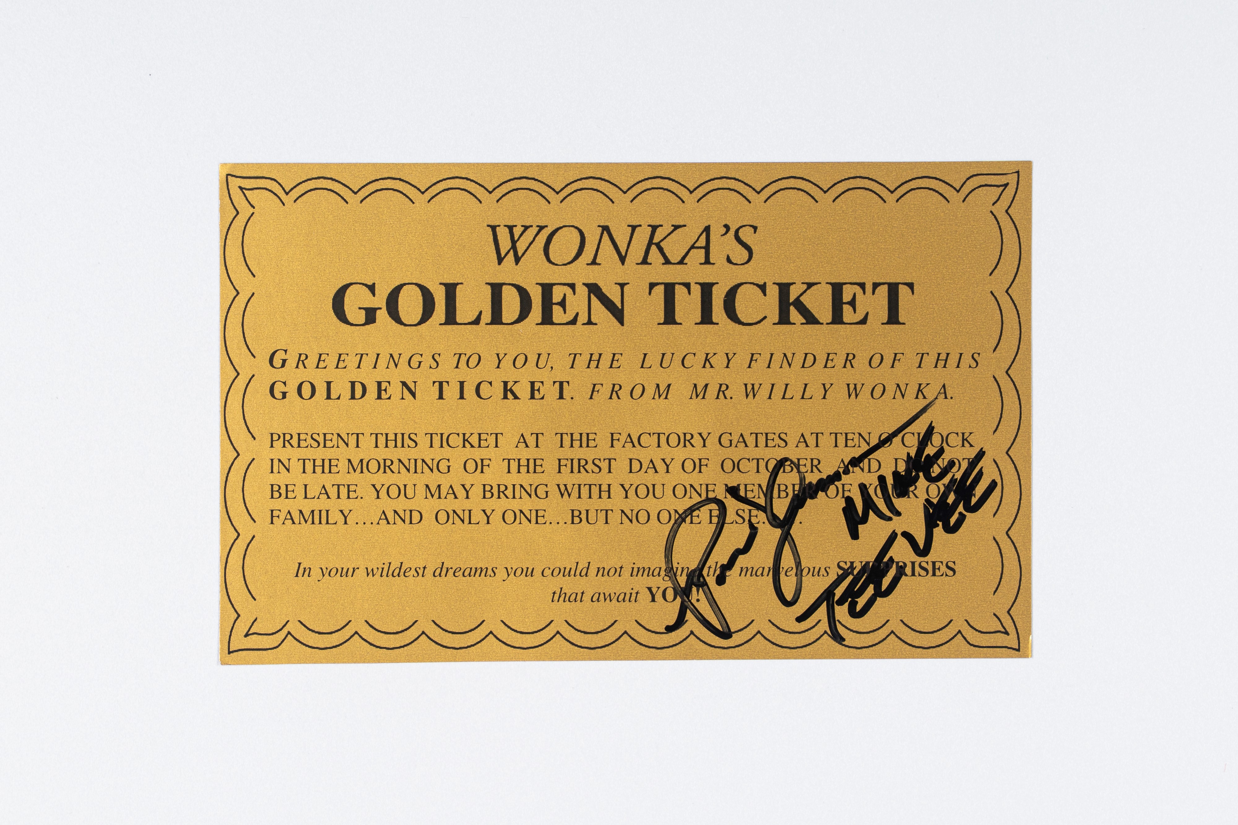 Paris Themmen - Willy Wonka - Biglietto D'oro Autografato
