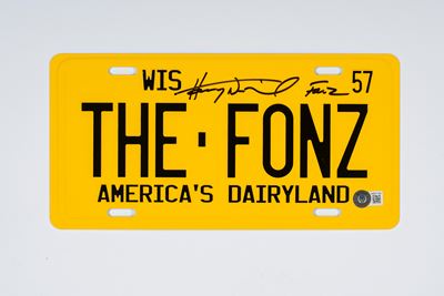 Henry Winkler – Happy Days – Targa Moto Fonzie Autografata – Cert. Beckett
