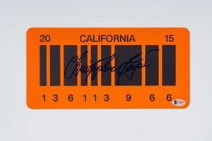 Christopher Lloyd – Back to the Future – Signed DeLorean License Plate – Beckett Certificate