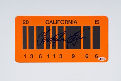 Christopher Lloyd – Ritorno al Futuro – Targa Delorean Autografata – Cert. Beckett