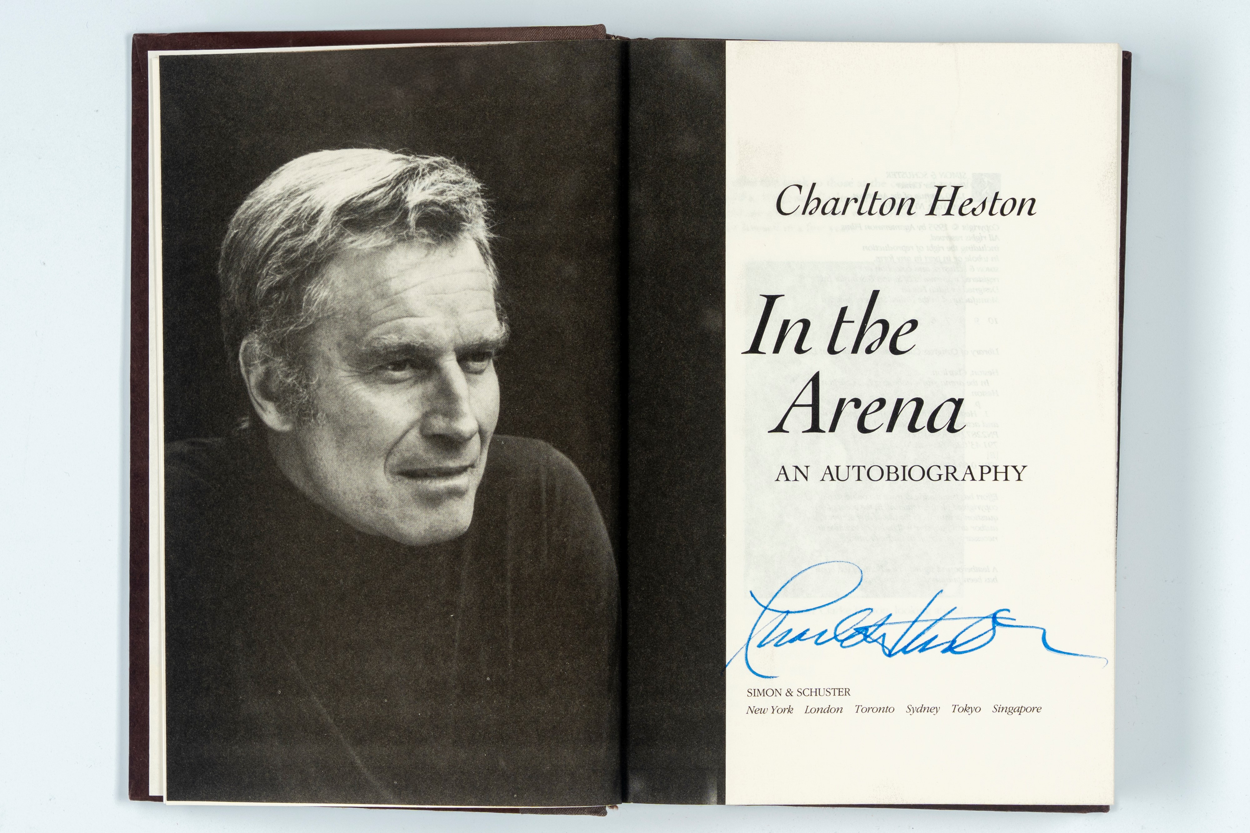 Charlton Heston – Libro Autografato - “in The Arena” – Ben-hur