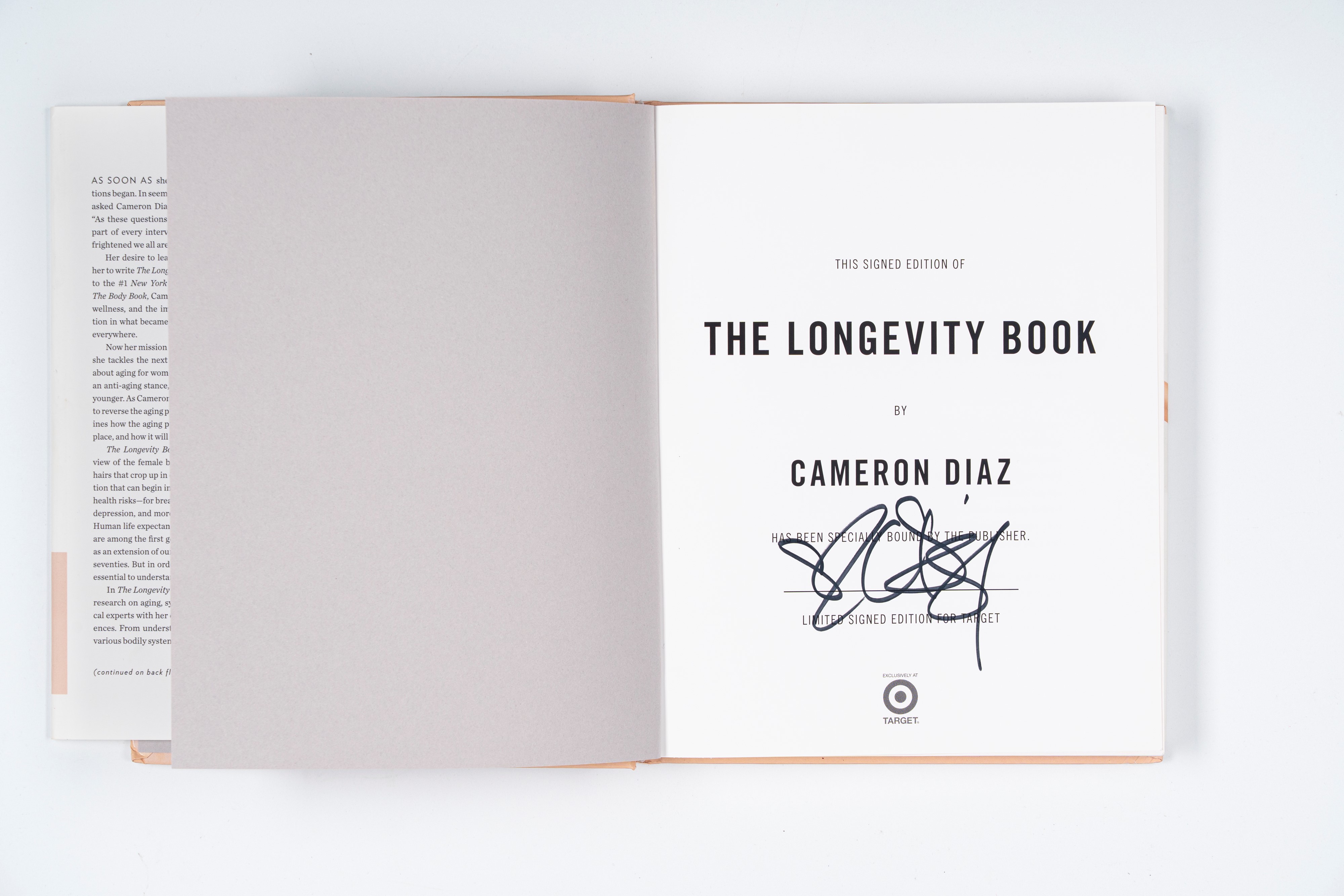 Cameron Diaz – Libro Autografato - "the Longevity Book"
