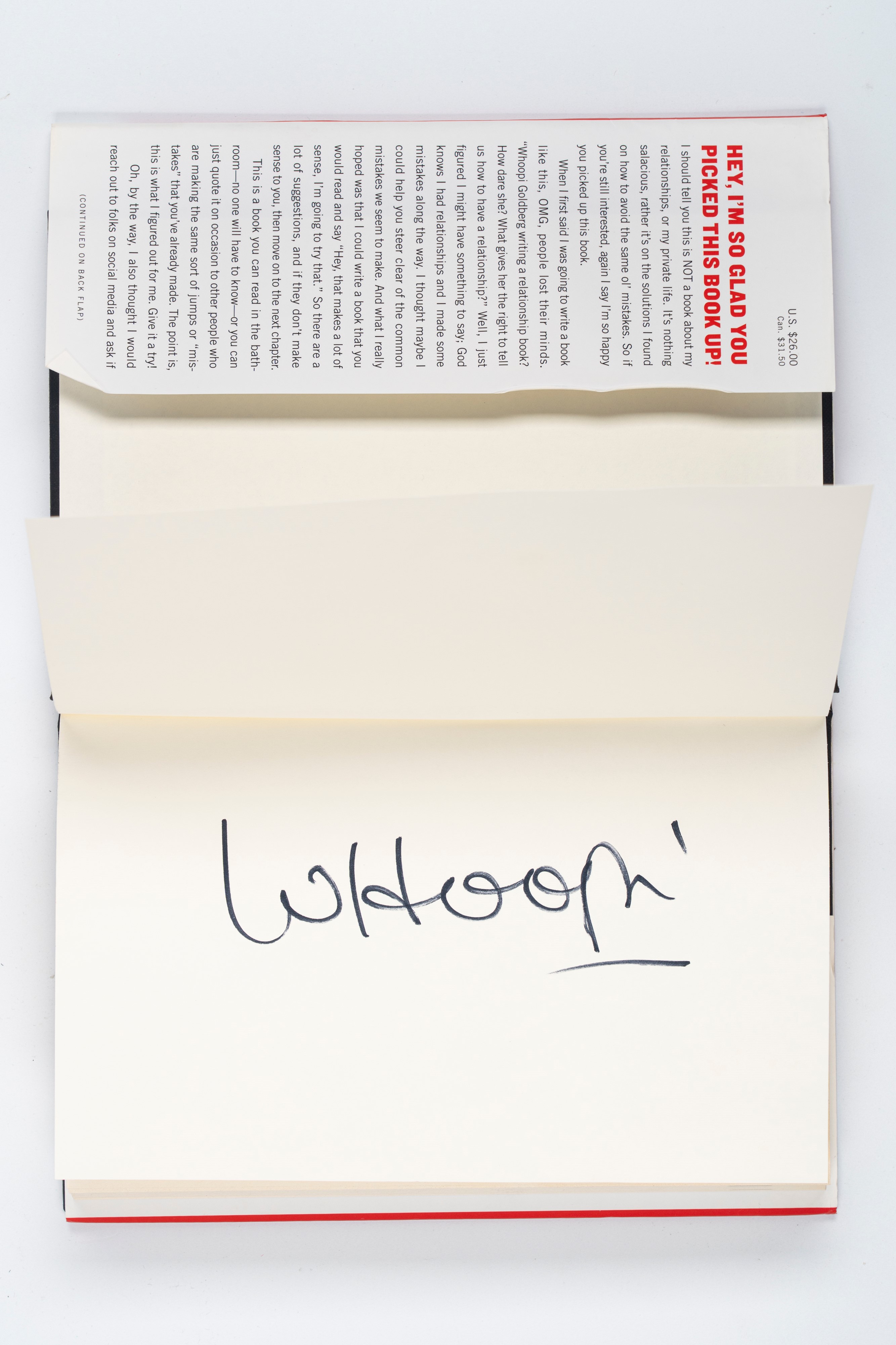 Whoopi Goldberg – Libro Autografato - "if Someone Says 'you Complete Me,' Run!: Whoopi's Big Book...