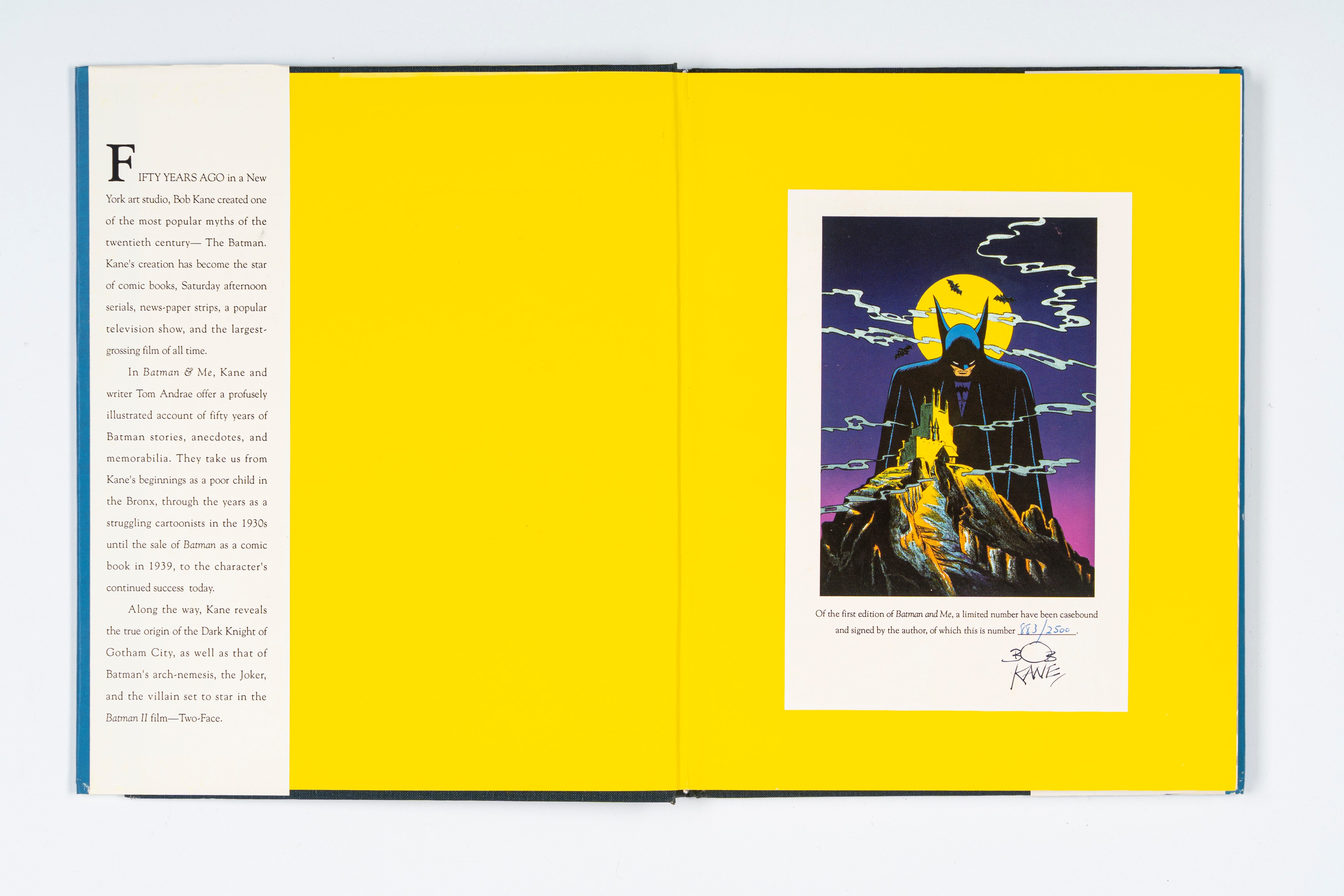 Bob Kane – Libro Autografato – Batman & Me – Tiratura Limitata