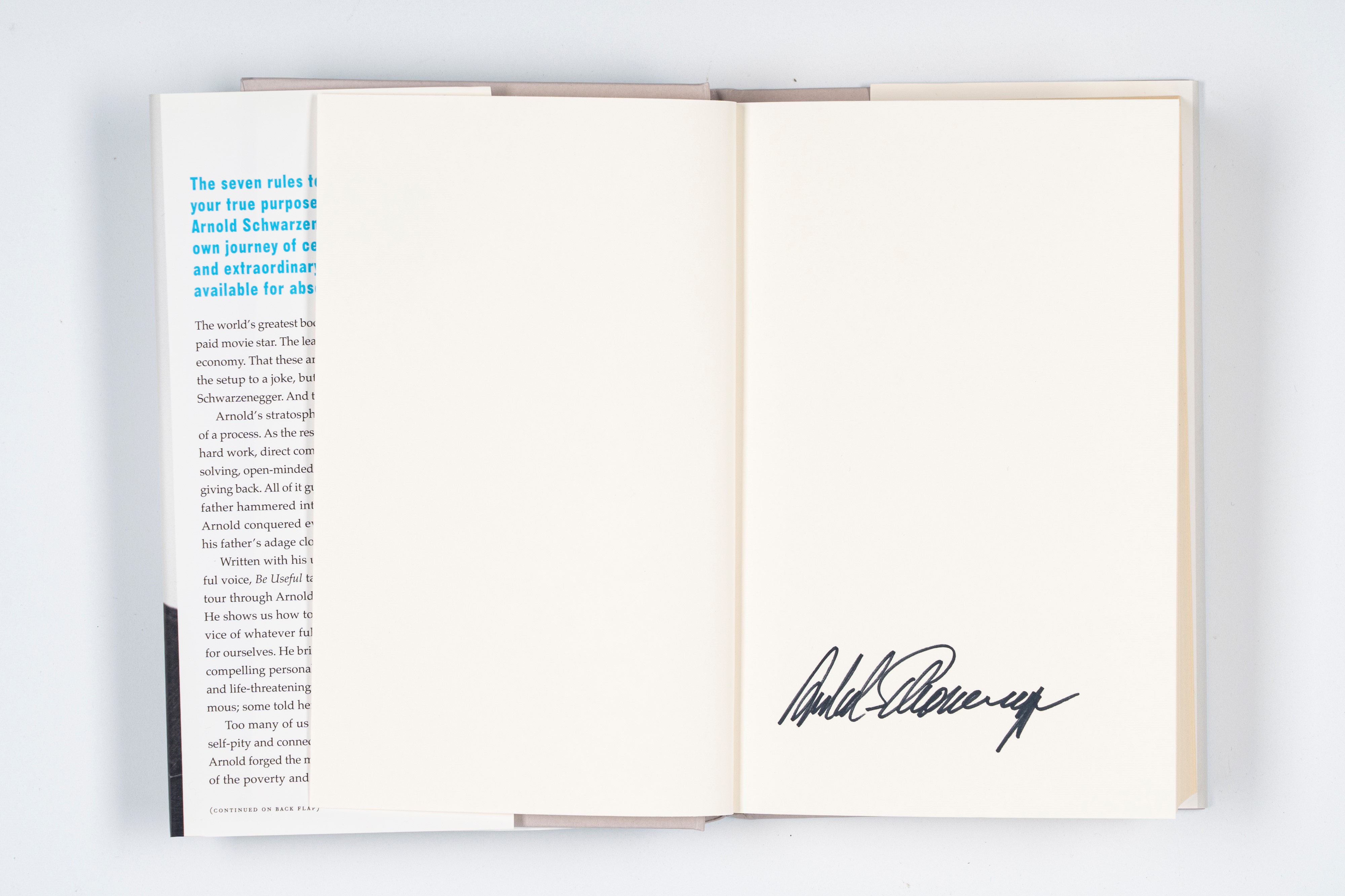 Arnold Schwarzenegger - Be Useful: Seven Tools For Life - Libro Autografato