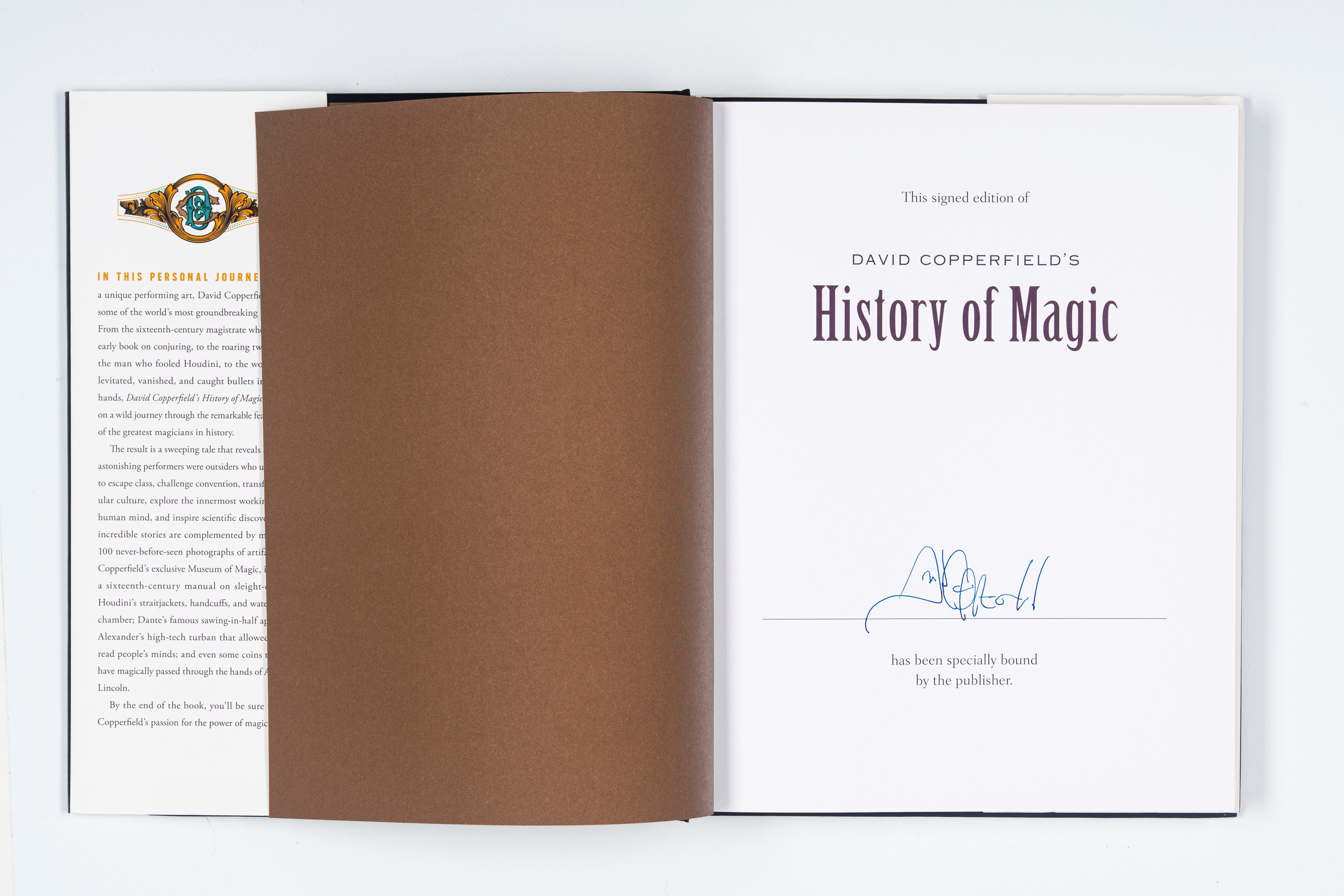 David Copperfield – Libro Autografato - "history Of Magic"