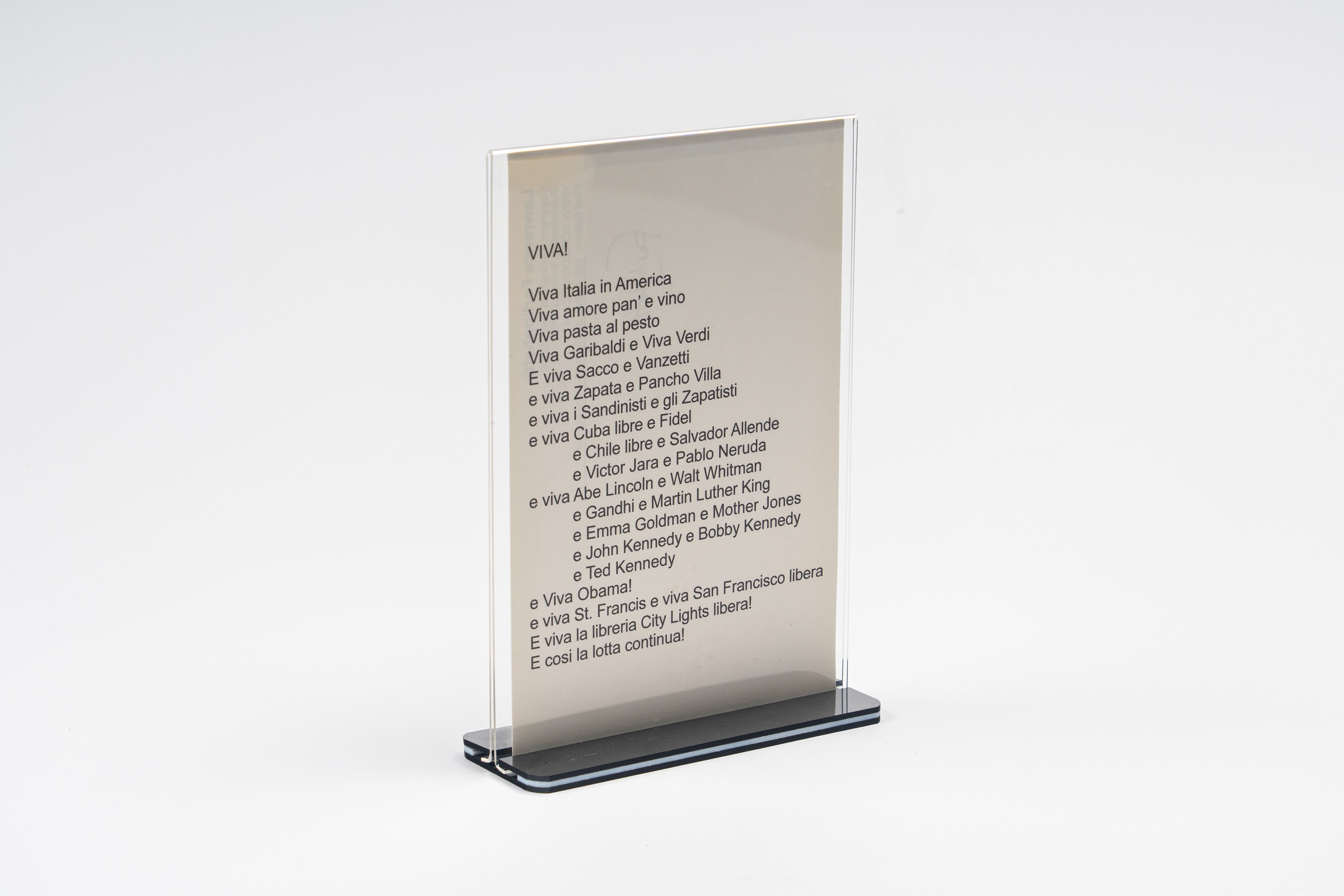 Lawrence Ferlinghetti – Poesia in Italiano Autografata – Beat Generation – 15x20 CM – Incorniciat...