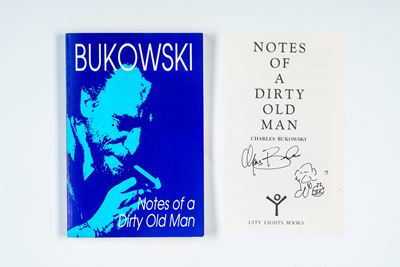 Charles Bukowski – Libro Autografato - con Sketch - Notes Of a Dirty Old Man