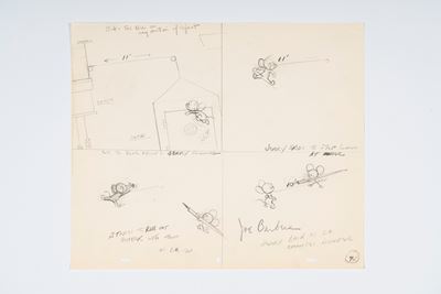 Barbera Joe - "tom & Jerry - Designs On Jerry" - Storyboard Originale - 1955