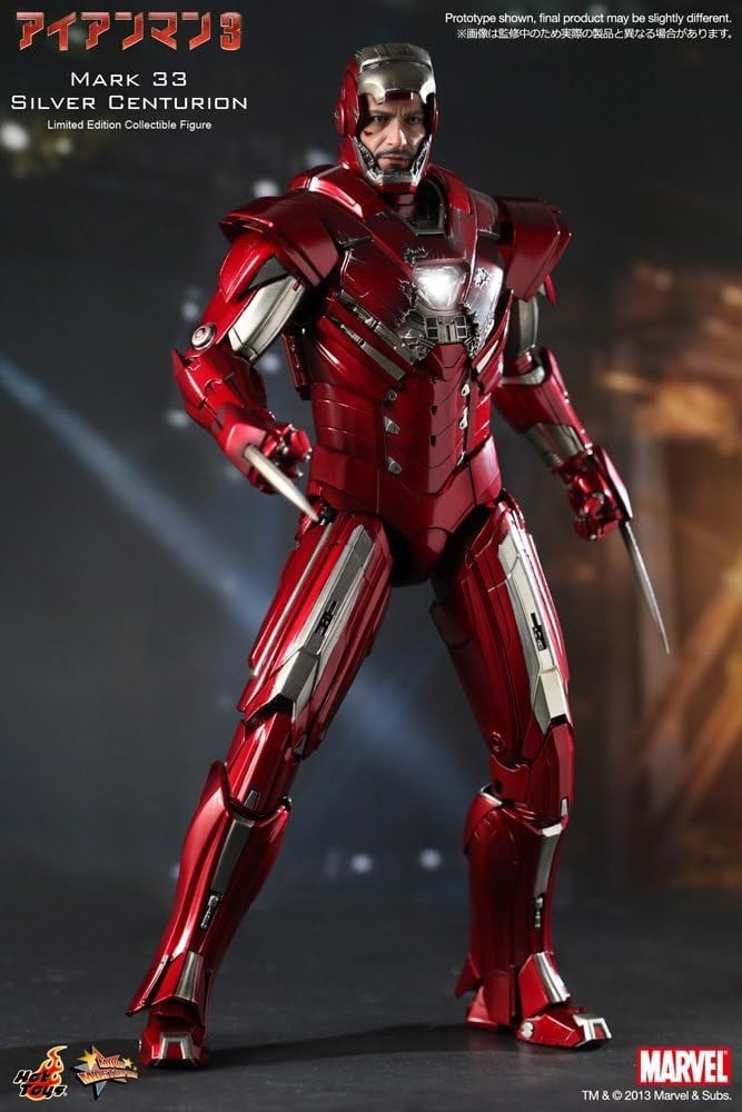 Iron Man - Robert Downey Jr. - Hot Toys – Action Figure - Silver Centurion - Mark 33