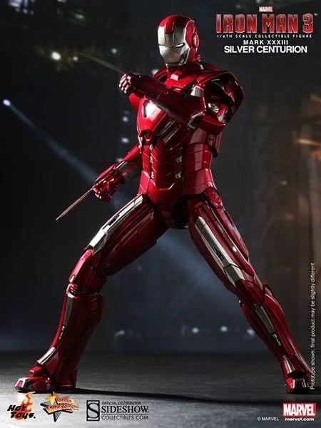 Iron Man - Robert Downey Jr. - Hot Toys – Action Figure - Silver Centurion - Mark 33