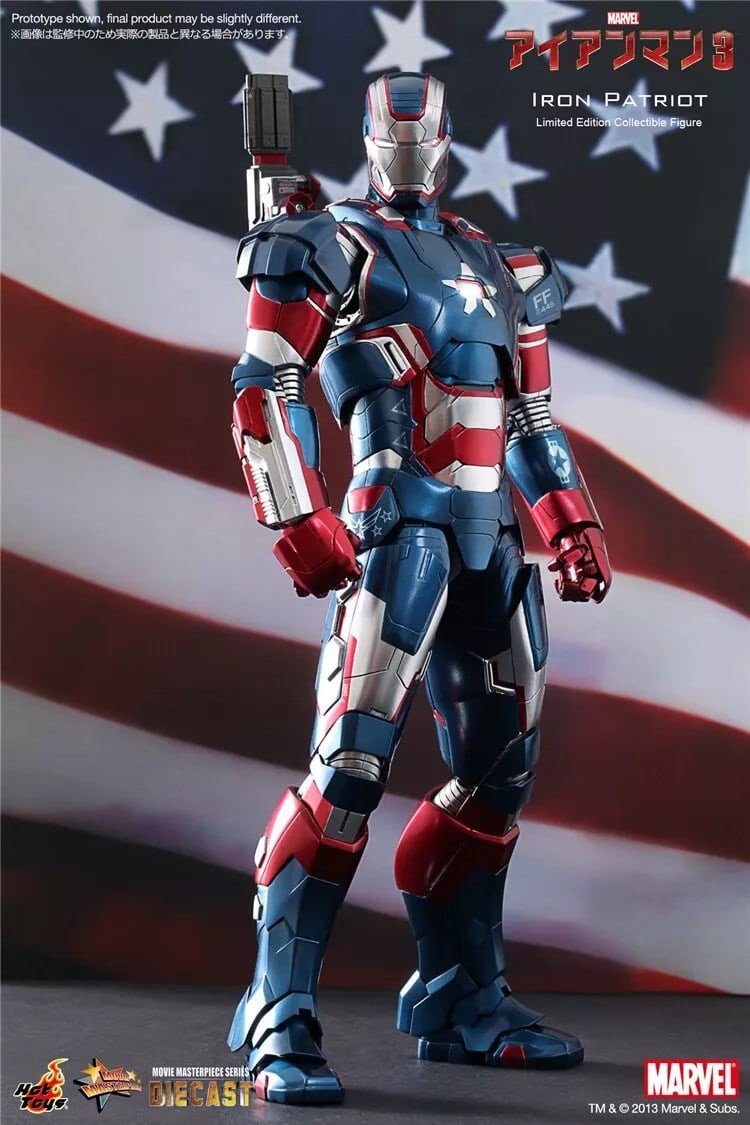 Iron Man 3 - Don Cheadle - Hot Toys – Action Figure - Iron Patriot - Mms195