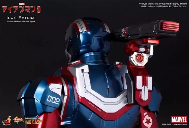 Iron Man 3 - Don Cheadle - Hot Toys – Action Figure - Iron Patriot - Mms195