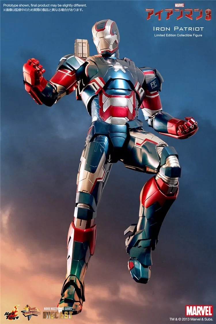 Iron Man 3 - Don Cheadle - Hot Toys – Action Figure - Iron Patriot - Mms195