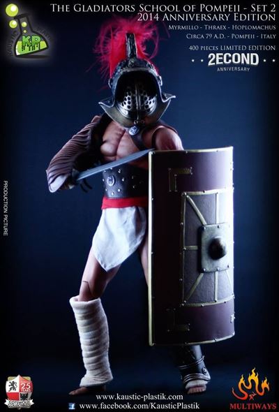 Gladiator School Of Pompeii – Action Figure - Kaustic Plastik – Limitata 400 Pz