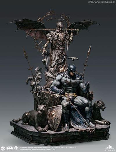 Batman On Throne - Queen Studios - DC Statue - Scala 1:4 - "exclusive Premium Edition" - Limitata...
