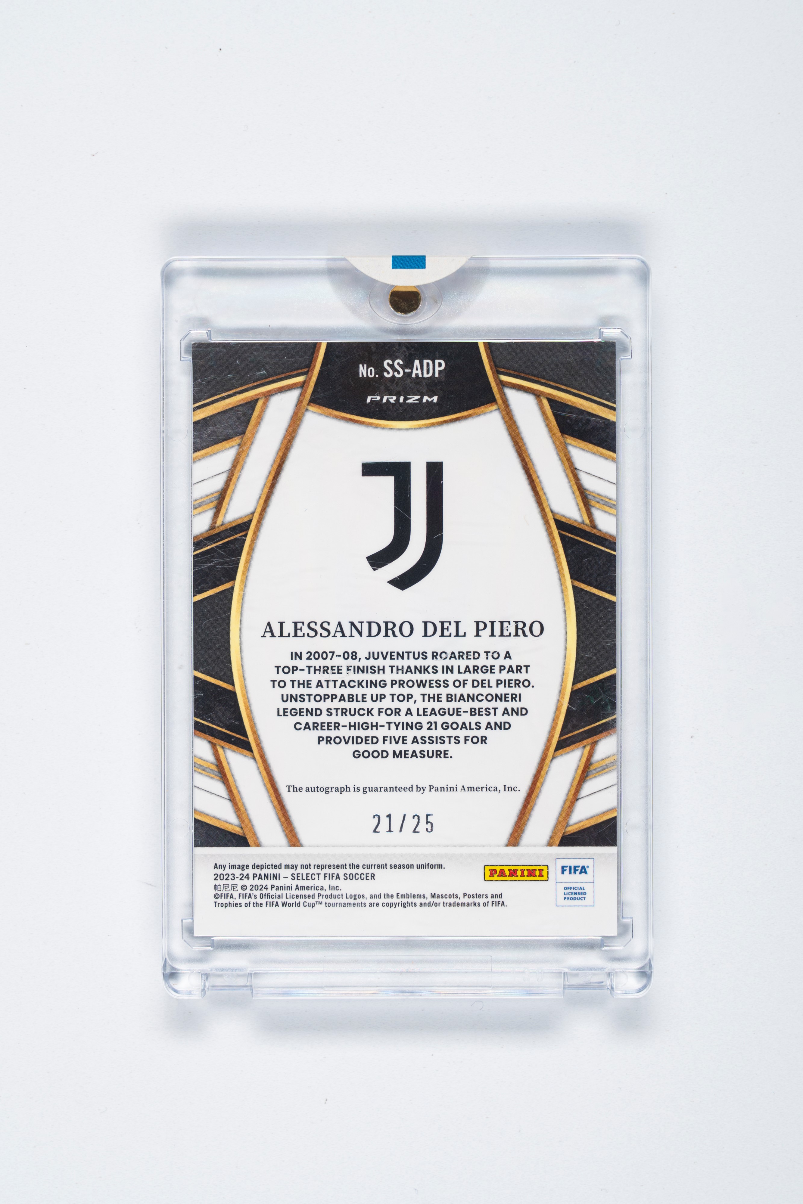 Alessandro De Piero - Alessandro del Piero – Card Autografata – Juventus – Numerata su 25 - Panin...