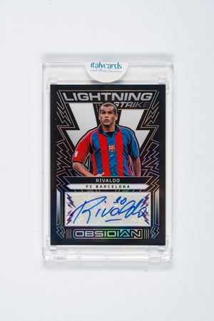 Rivaldo – Signed Card – Barcelona – Numbered out of 20 – Panini Obsidian - 2022