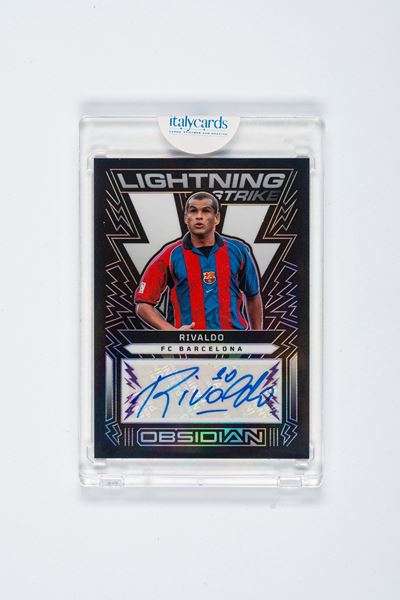 Rivaldo – Card Autografata – Barcellona – Numerata su 20 – Panini Obsidian - 2022