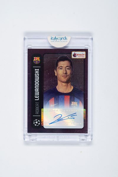 Robert Lewandowski – Card Autografata – Barcellona – Numerata su 25 - Topps Merlin 98 160