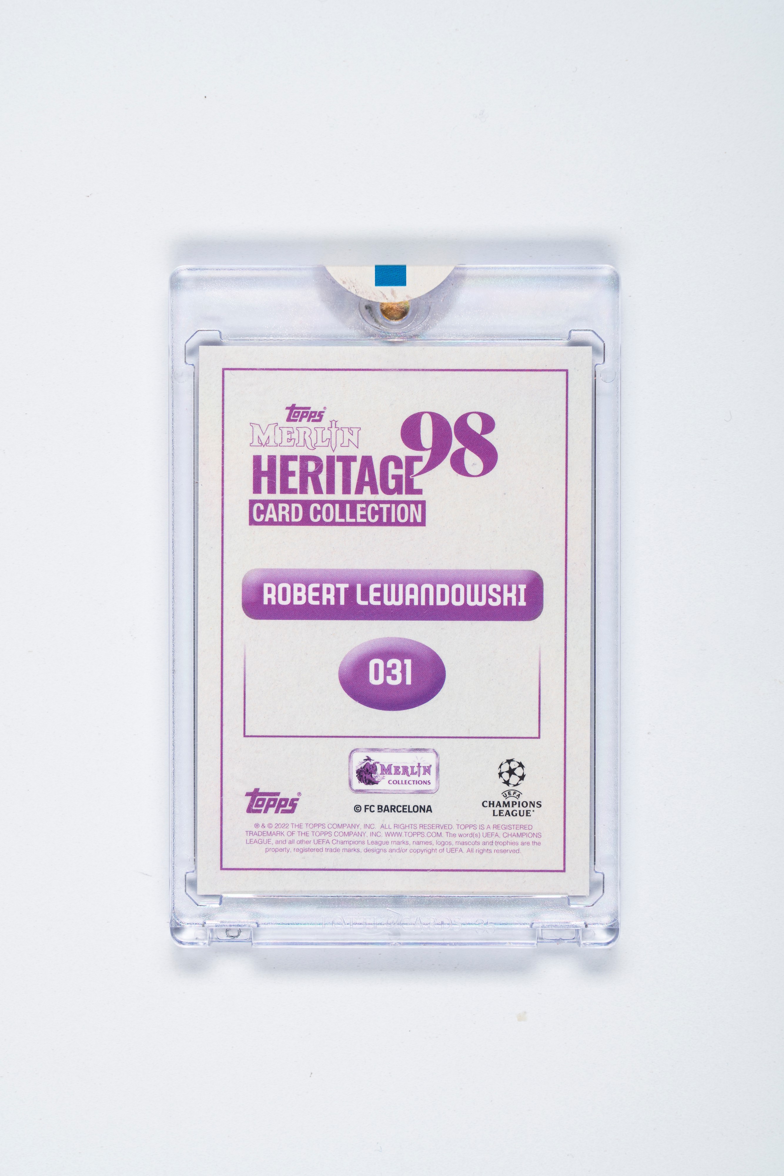 Robert Lewandowski – Card Autografata – Barcellona – Numerata su 25 - Topps Merlin 98 160