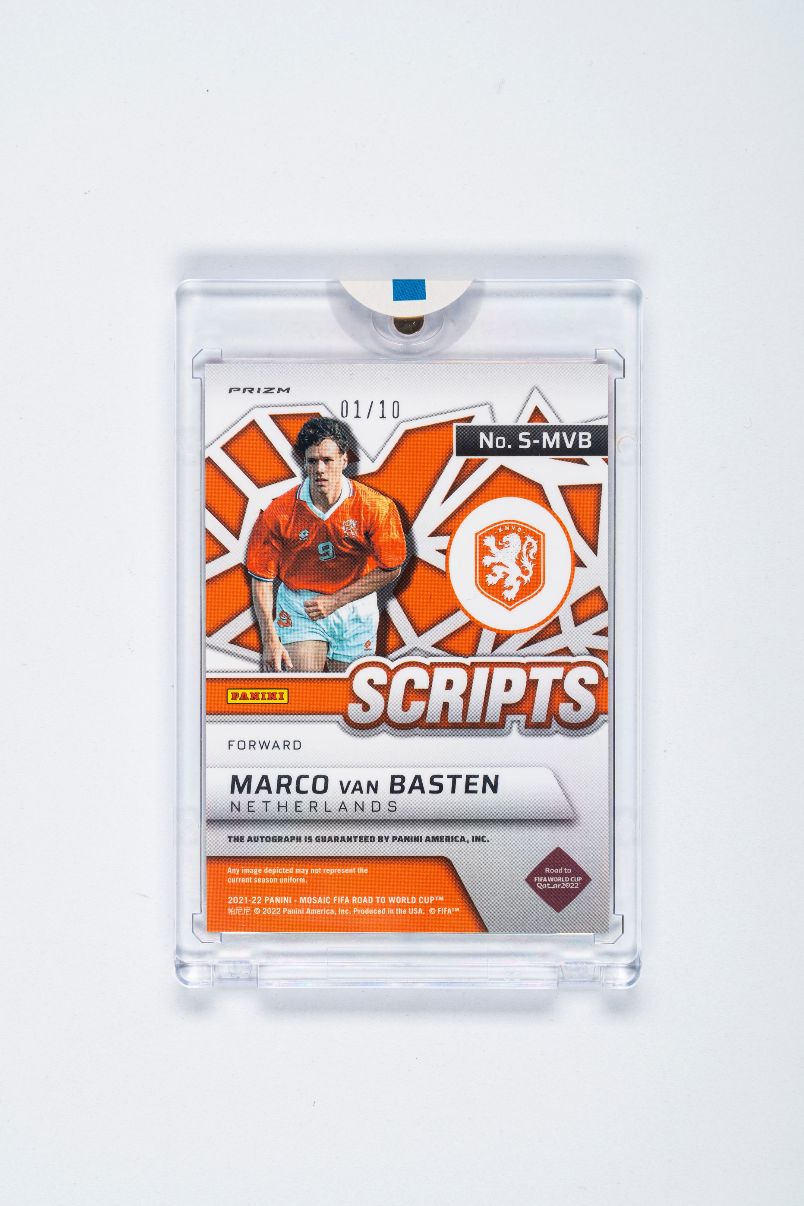 Marco Van Basten – Card Autografata – Olanda – Panini Mosaic Scripts – Numerata su 10