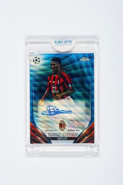 Clarence Seedof – Card Autografata – Milan – Topps Chrome - Numerata su 75