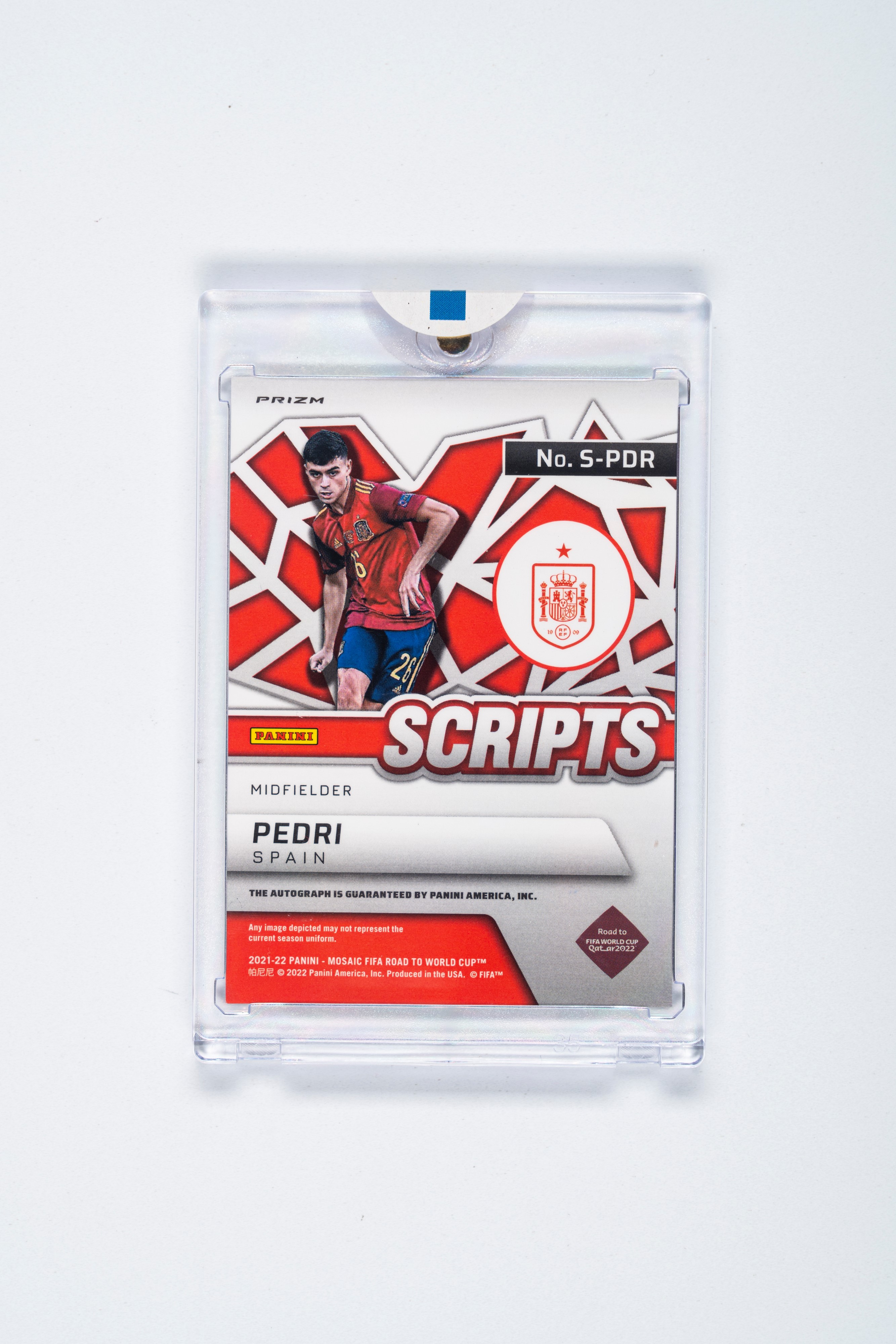 Pedri – Card Autografata – Spagna – Panini Mosaic Script – 2021