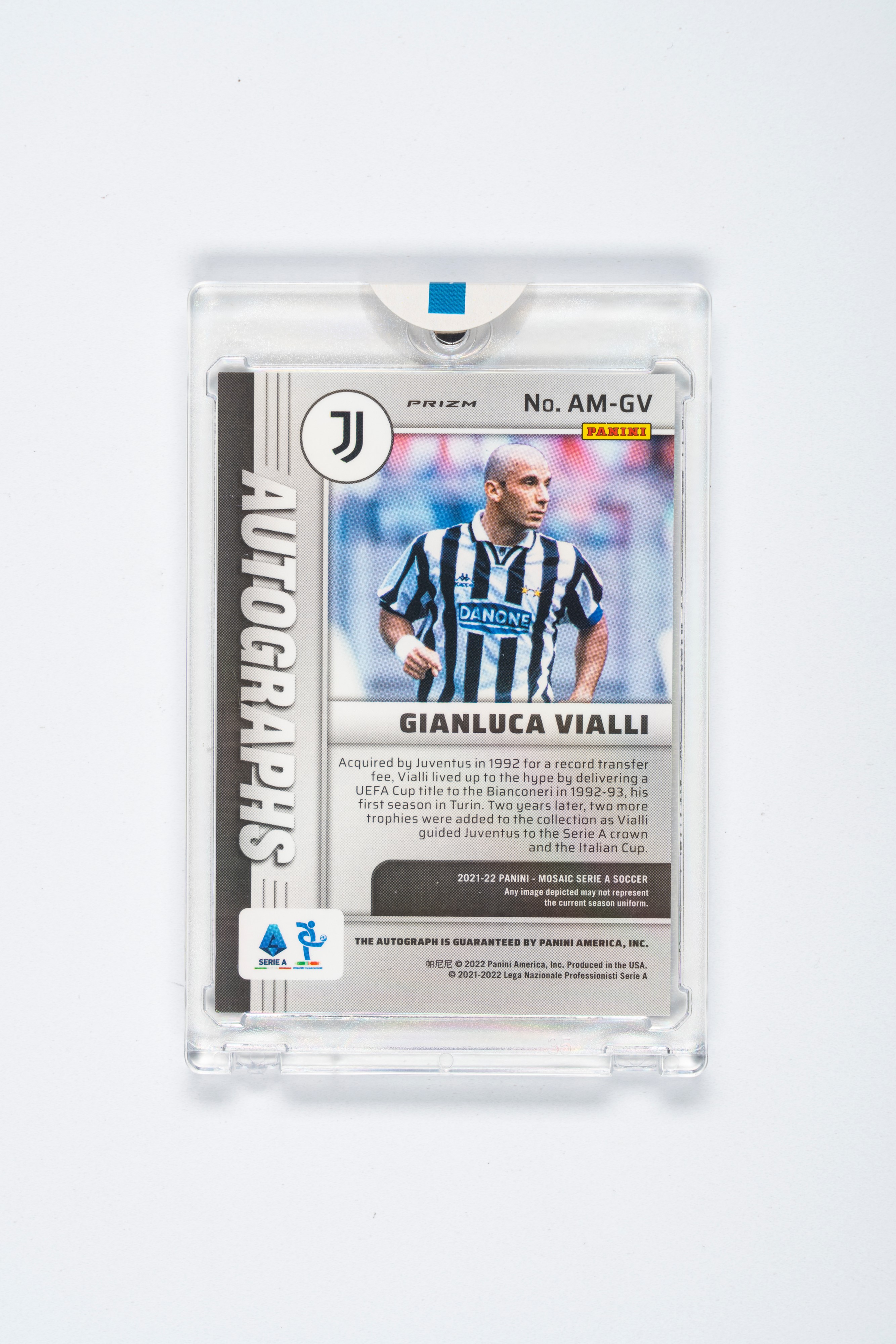 Gianluca Vialli – Card Autografata – Juventus – Panini Mosaic Script – 2021