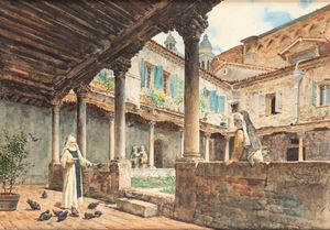 Venezia, nel chiostro dell'Abbazia di San Gregorio