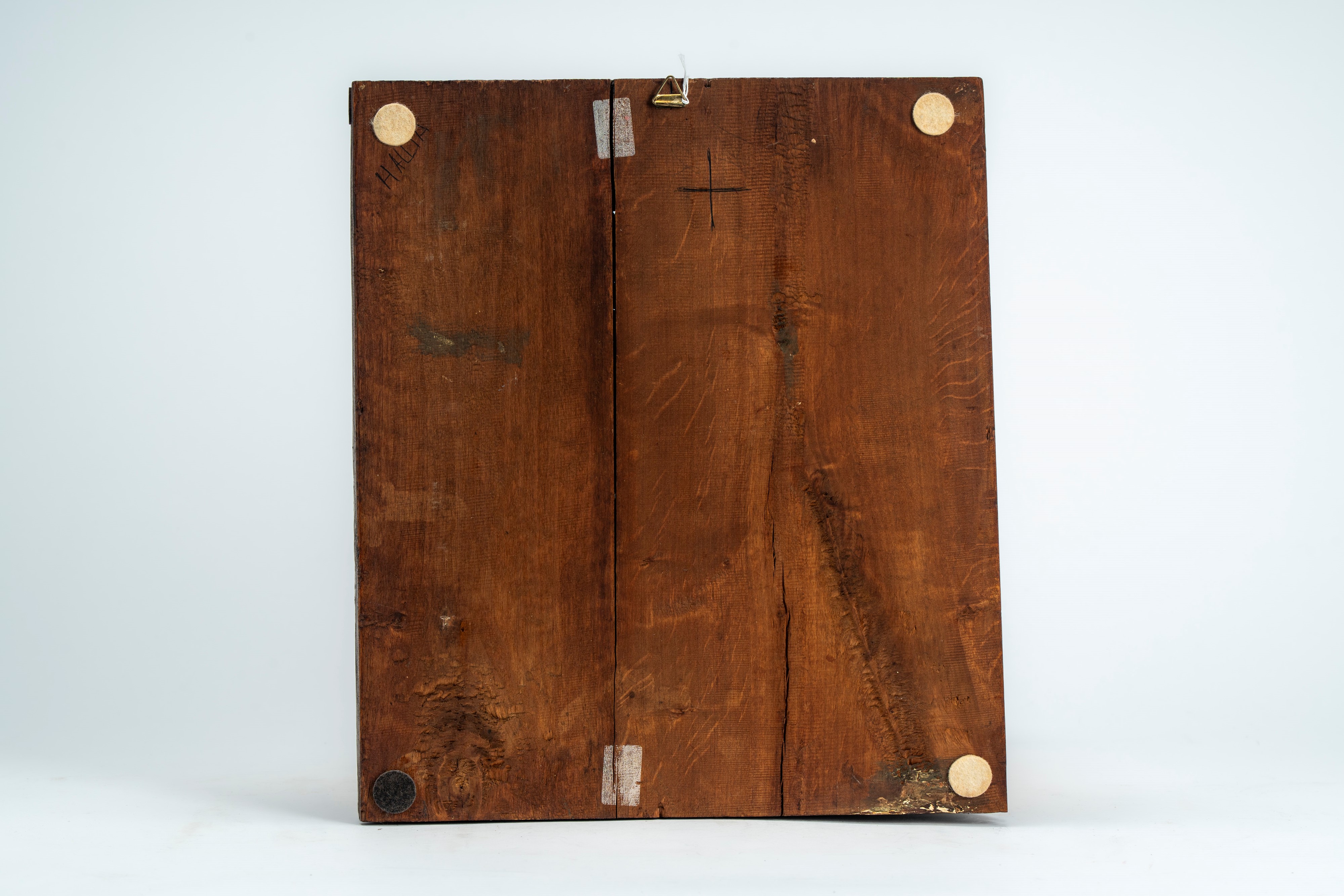 Quattro icone su tavola: una stauroteca, una Madonna di Kazan, una mariana quadripartita e una ra...