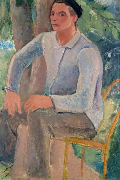 Studio all'aperto, olio su tavola