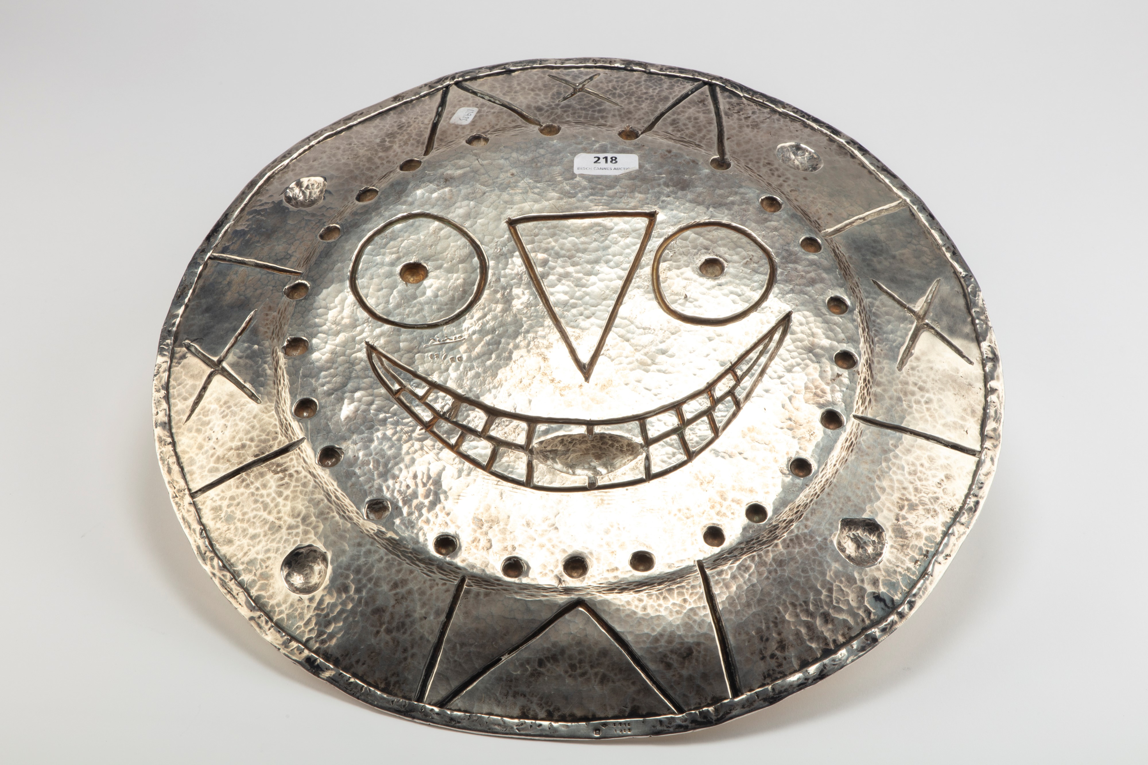 Pablo Picasso - Horloge à la langue, piatto in argento, esemplare 17/20
