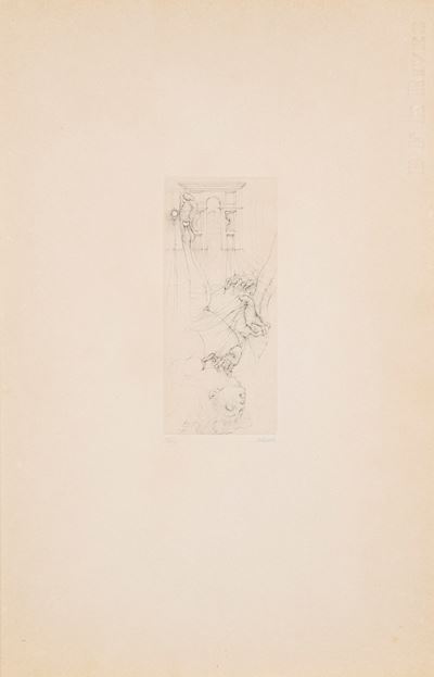Senza titolo (Donna capovolta), acquaforte, es. VIII/IV